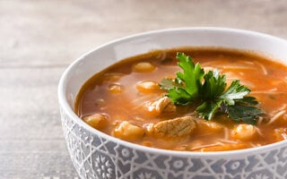 Sopa de Grão-de-bico com Carne